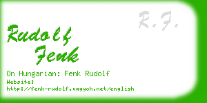 rudolf fenk business card